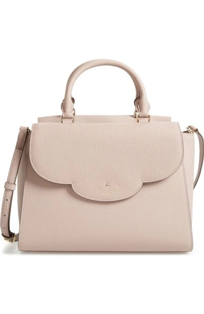 Kate Spade Leewood Place Makayla Leather Tote Bag, Neutral Pattern In Soft Porcini