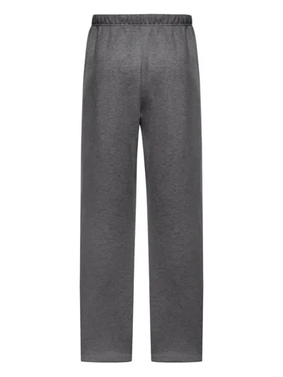 Essentials Elasticated Drawstring Trousers In Gray