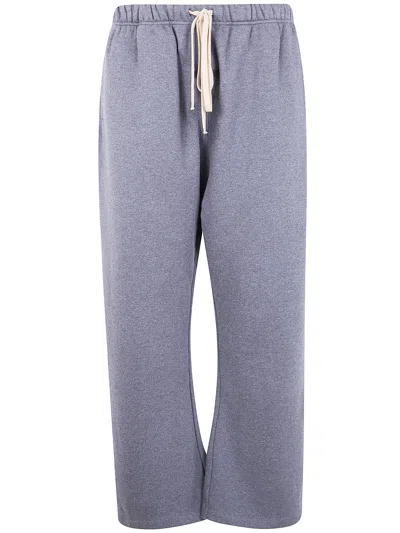 Essentials Elasticated Drawstring Trousers In Gray