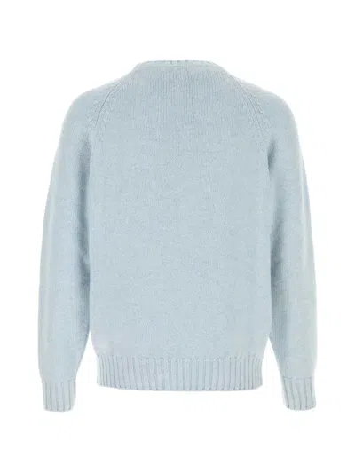 Umit Benan Light-blue Cashmere Sweater In Blue