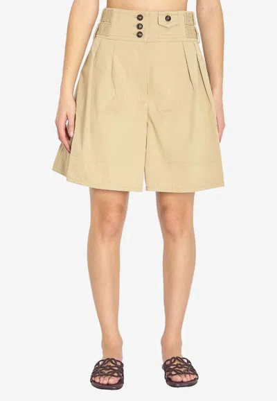 Zimmermann Rebellion Cargo Shortss Beige In Brown