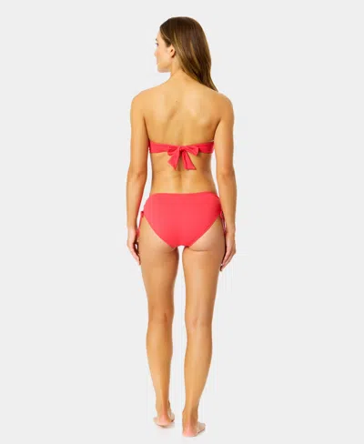 Anne Cole Solid Twist-front Bikini Top In Red