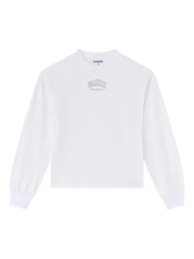 Ganni Essential Basic Long Sleeve In White