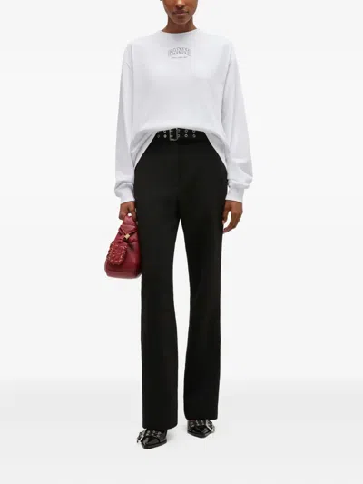 Ganni Essential Basic Long Sleeve In White