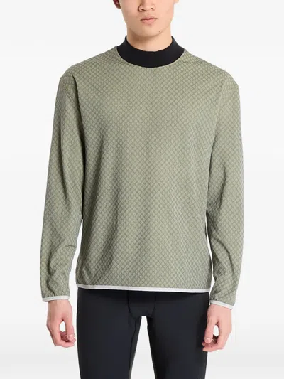 Ciele Mockneck Patterned Sweater In Gray