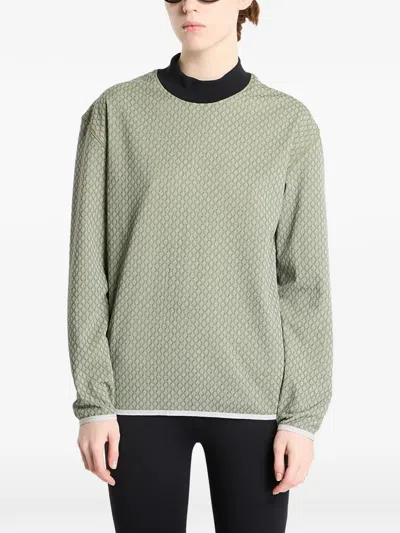 Ciele Mockneck Patterned Sweater In Gray