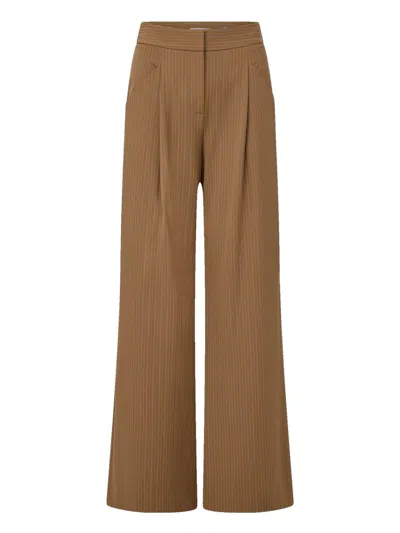 Veronica Beard Womens Malt Multi Rimini Wide-leg Stretch-woven Trousers In Brown