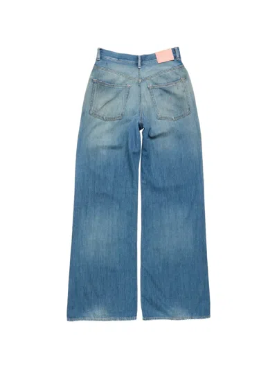 Acne Studios Logo-patch Jeans In Blue