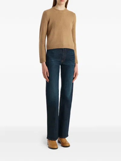 Khaite Leta Cashmere Crewneck Sweater In Neutral