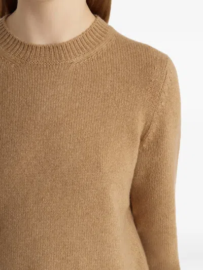 Khaite Leta Cashmere Crewneck Sweater In Neutral