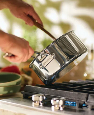 Anolon Everlast Stainless-steel 10-pc. Tri-ply Clad Cookware Set In Silver