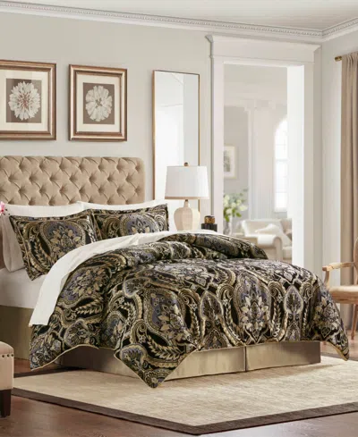 Croscill Julius 4-pc. Jacquard Comforter Set, Queen In Brown