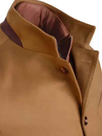 Kiton Tipas Coat In Brown