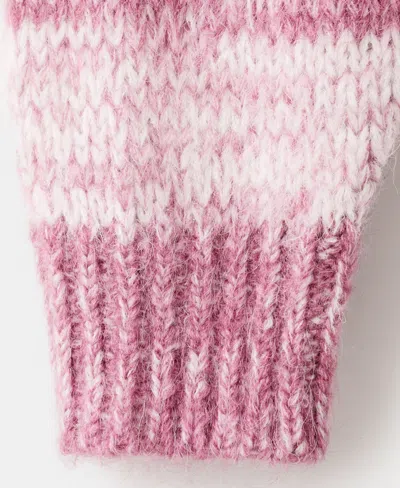 Mango Stripe Oversize Sweater In Pink
