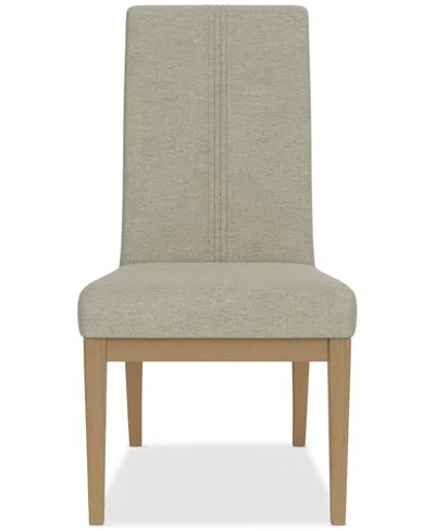 Macy's Davie Rectangular 5pc Dining Set (table & 4 Upholstered Side Chairs) In Brown