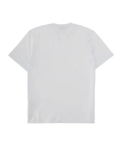 Msgm Logo Embroidered T-shirt In White