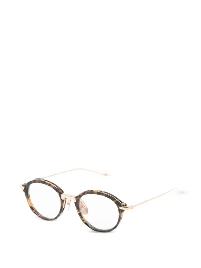 Thom Browne Round-frame Glasses In Brown