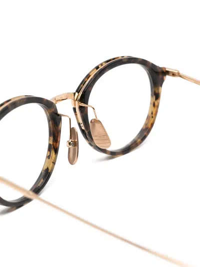 Thom Browne Round-frame Glasses In Brown