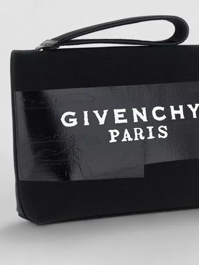 Givenchy Tape Small Clutch Bag Rectangular Wrist Strap In Black