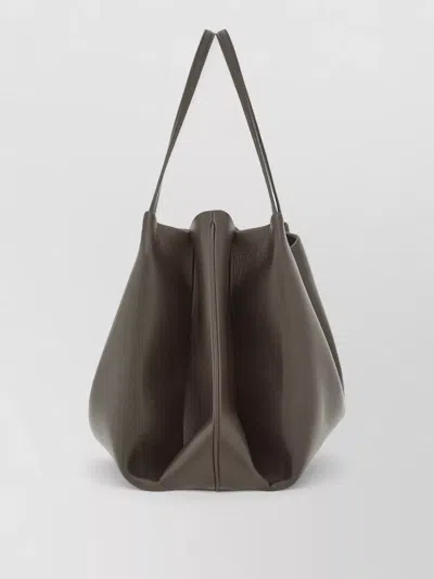 Ferragamo Medium Tote Bag Structured Silhouette Handle In Gray