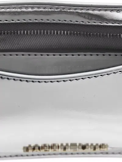 Jacquemus Le Petit Bisou Chain Rectangular Shoulder Bag In Metallic