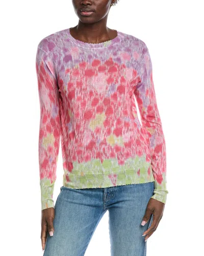 Autumn Cashmere Gradient Distressed Top In Multi