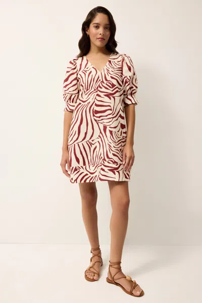 Marie Oliver Ola Puffed-sleeve Mini Dress In Multi