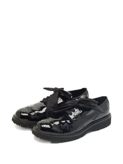 Pre-owned Prada Brogue-details Shoes In Black