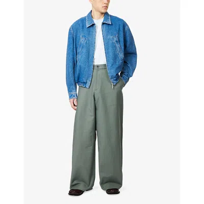 Jacquemus Mens Light Blue Le T-shirt Logo-tab Cotton T-shirt Xl In Blue