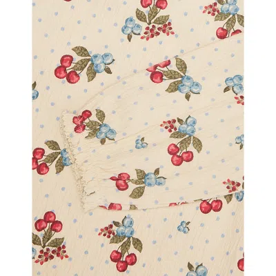 Konges Slojd Marmelatta Chleo Printed Cotton-blend Dress 18 Months -10 In Neutral