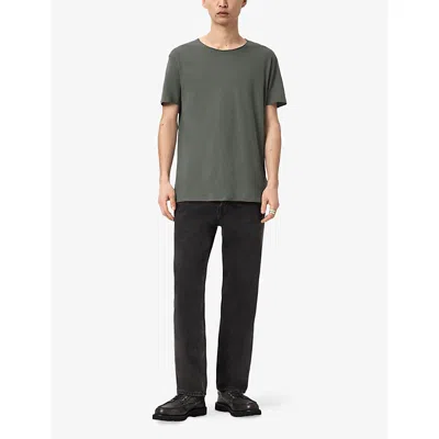 Allsaints Mens Gastor Green Figure Regular-fit Short-sleeve Cotton T-shirt In Gray