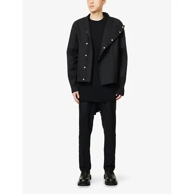 Rick Owens Jumbo Crew Neck Oversized Short Sleeve T-shirt In Black