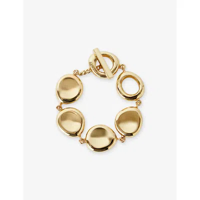Joseph Womens Gilded Gold Bean Gold-toned Metal Bracelet In Gold