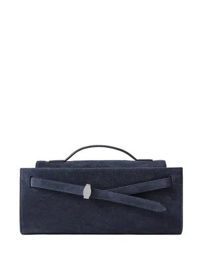 Veronica Beard Dash Suede Clutch In Blue