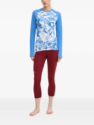 Salewa Logo-detail Leggings In Red