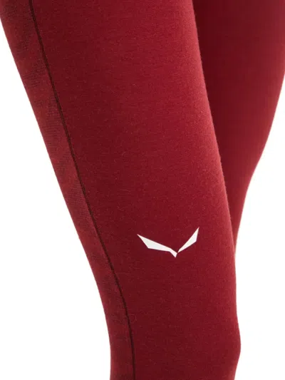 Salewa Logo-detail Leggings In Red