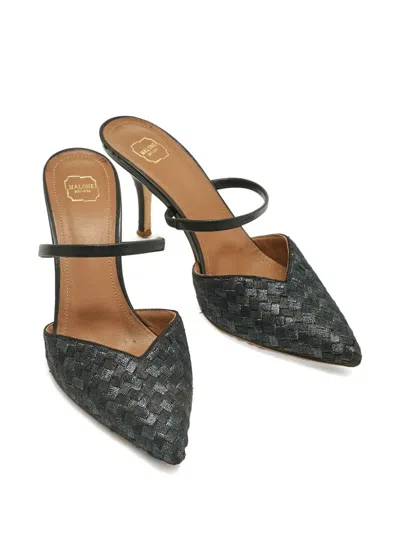 Pre-owned Malone Souliers Marla Pointed-toe Mules In Black