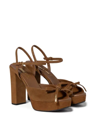 蝴蝶结细节高跟凉鞋