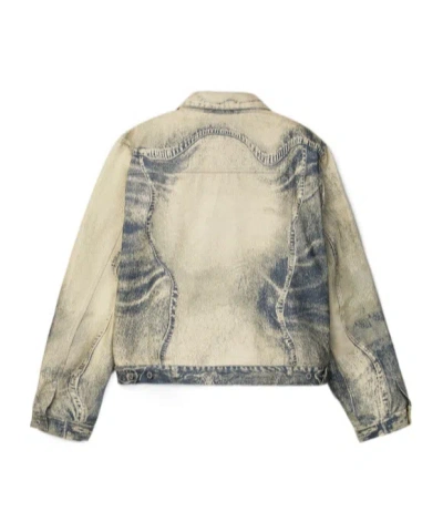 Camperlab Distorted Print Denim Jacket In Multi