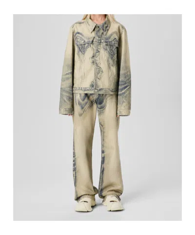 Camperlab Distorted Print Denim Jacket In Multi