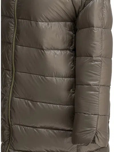 Herno "cleope" Long Down Jacket In Brown