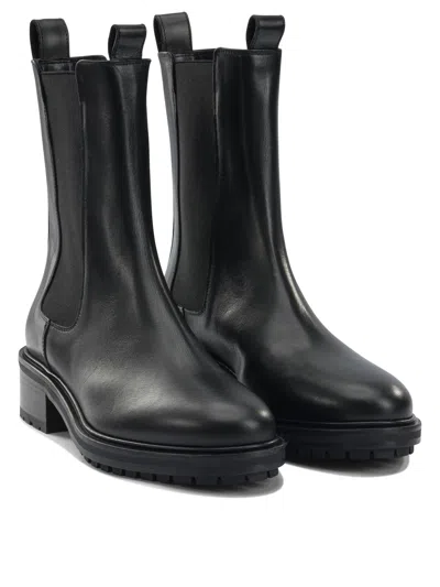 Aeyde 45mm Jack Leather Ankle Boots In Black