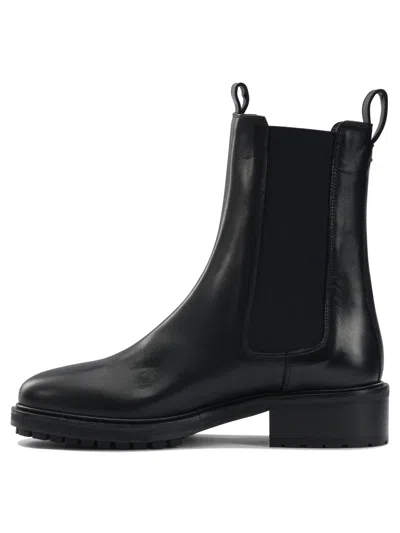 Aeyde 45mm Jack Leather Ankle Boots In Black