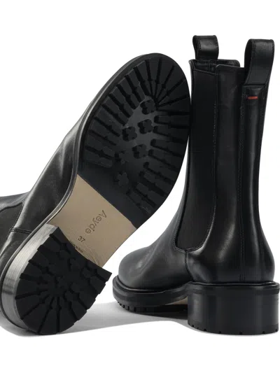 Aeyde 45mm Jack Leather Ankle Boots In Black