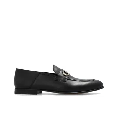 Ferragamo Salvatore  Gin Leather Loafers In Black