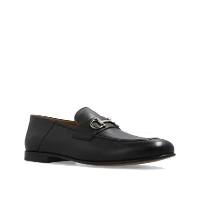 Ferragamo Salvatore  Gin Leather Loafers In Black