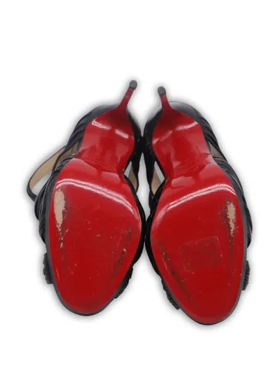 Pre-owned Christian Louboutin Kashou 交叉带凉鞋 In Black