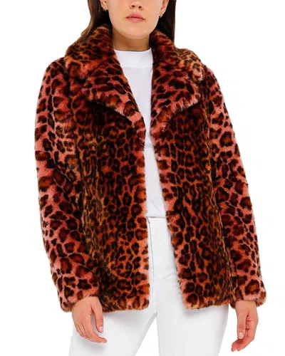Unreal Fur Urban Tiger Blazer In Brown