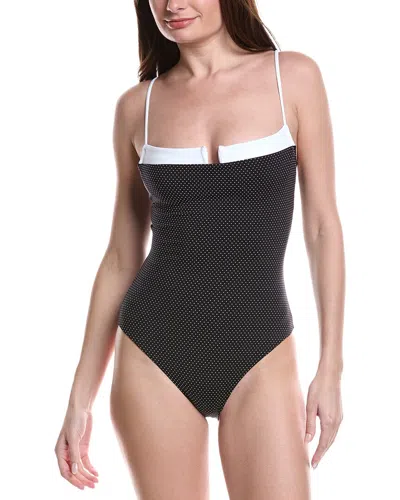 Onia Micro Polka Dot Melanie One Piece In Black