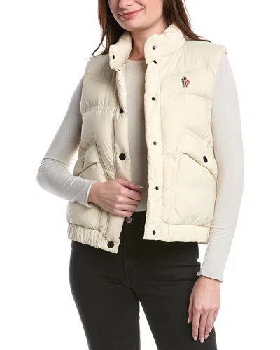 Moncler Baise Down Gilet In Neutral